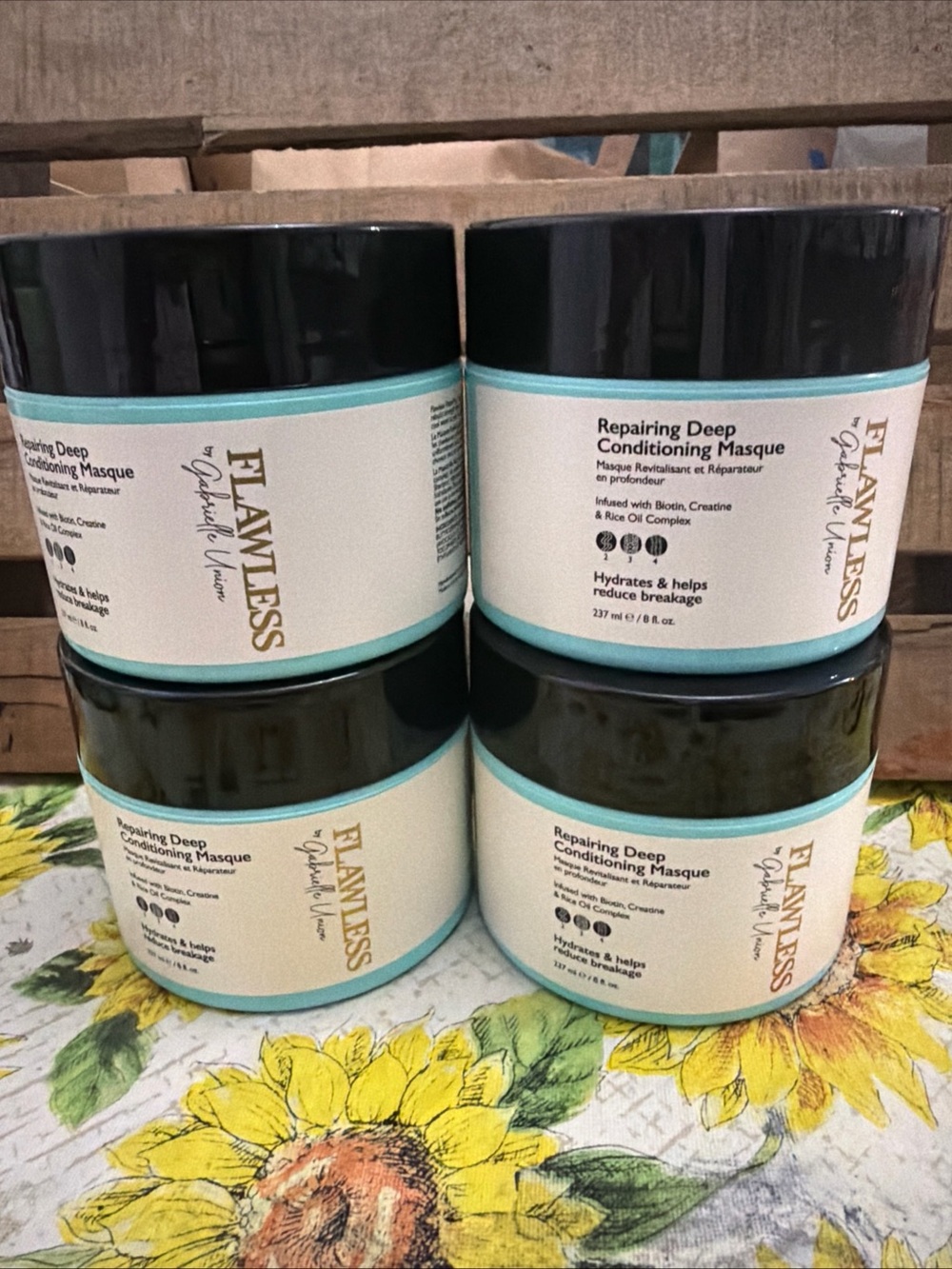 4- FLAWLESS by Gabrielle Union Repairing Deep Conditioning Masque –